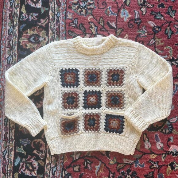 American Vintage Women's Cream and White Jumper - Picture 1 of 3